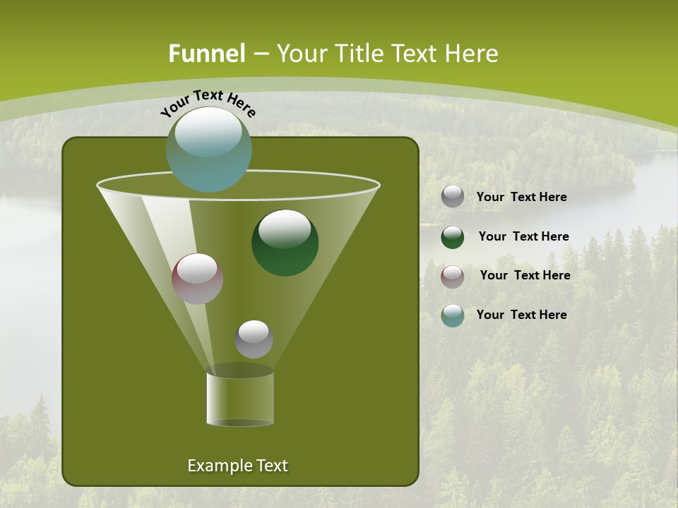 A Green Landscape With Trees And Water In The Background PowerPoint Template