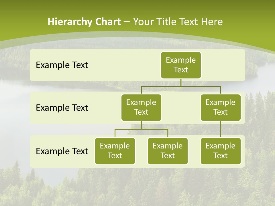 A Green Landscape With Trees And Water In The Background PowerPoint Template