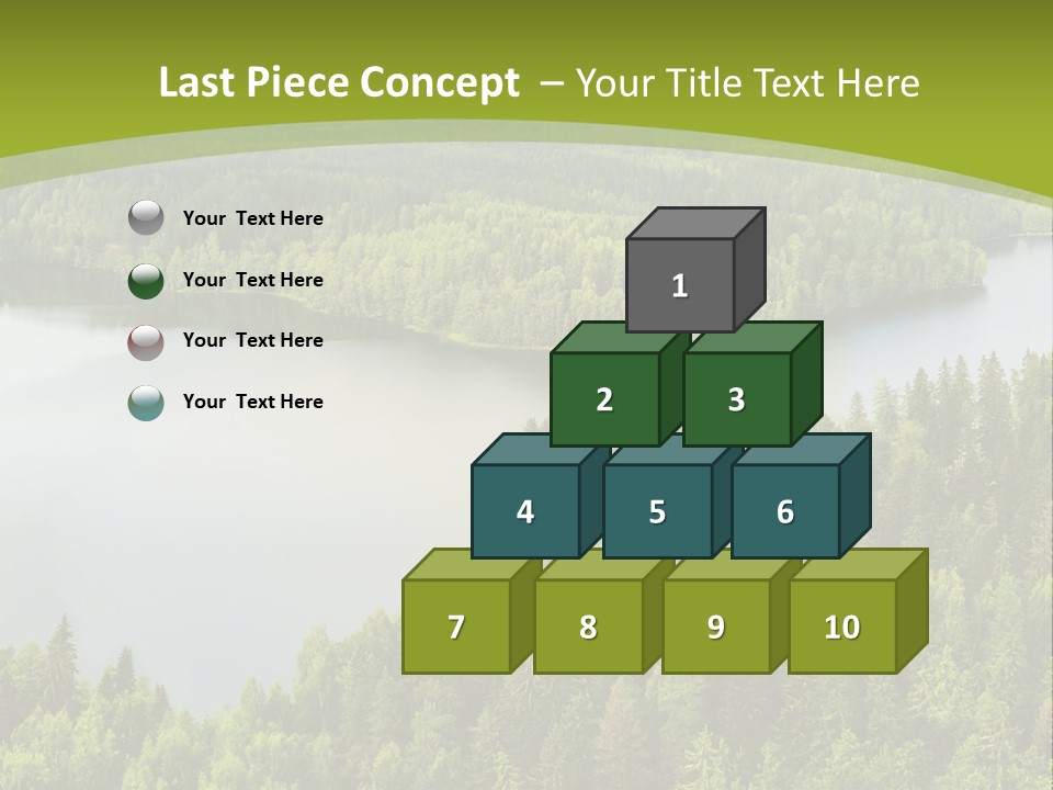 A Green Landscape With Trees And Water In The Background PowerPoint Template