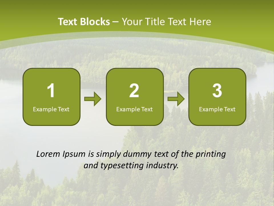 A Green Landscape With Trees And Water In The Background PowerPoint Template