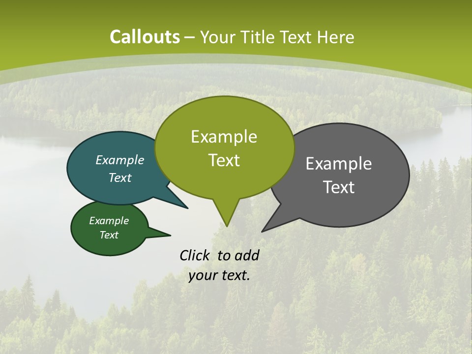 A Green Landscape With Trees And Water In The Background PowerPoint Template
