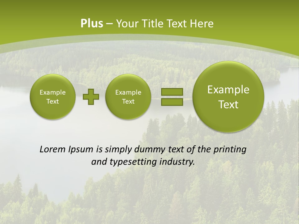 A Green Landscape With Trees And Water In The Background PowerPoint Template