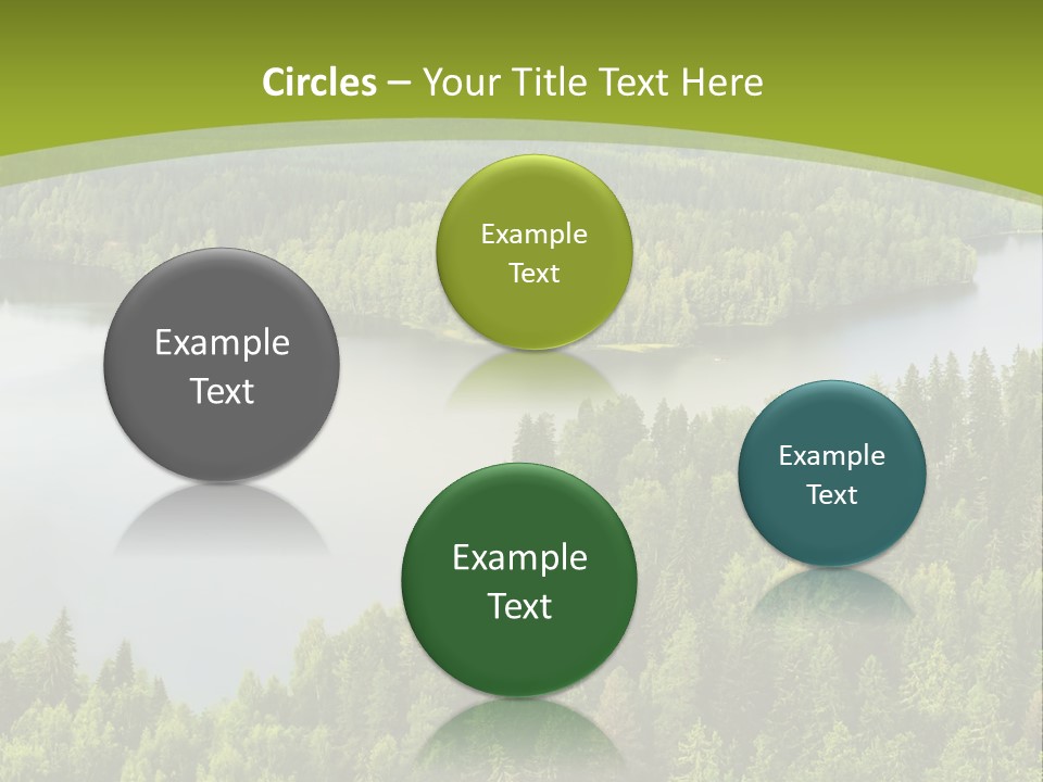 A Green Landscape With Trees And Water In The Background PowerPoint Template