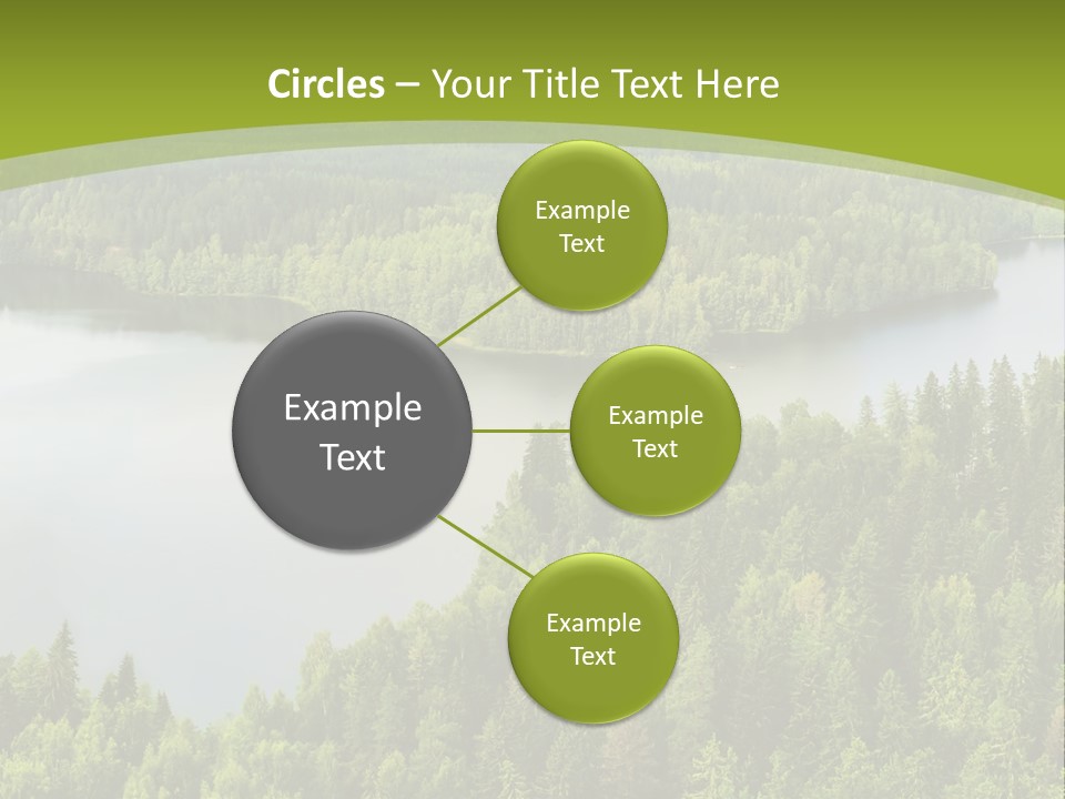 A Green Landscape With Trees And Water In The Background PowerPoint Template