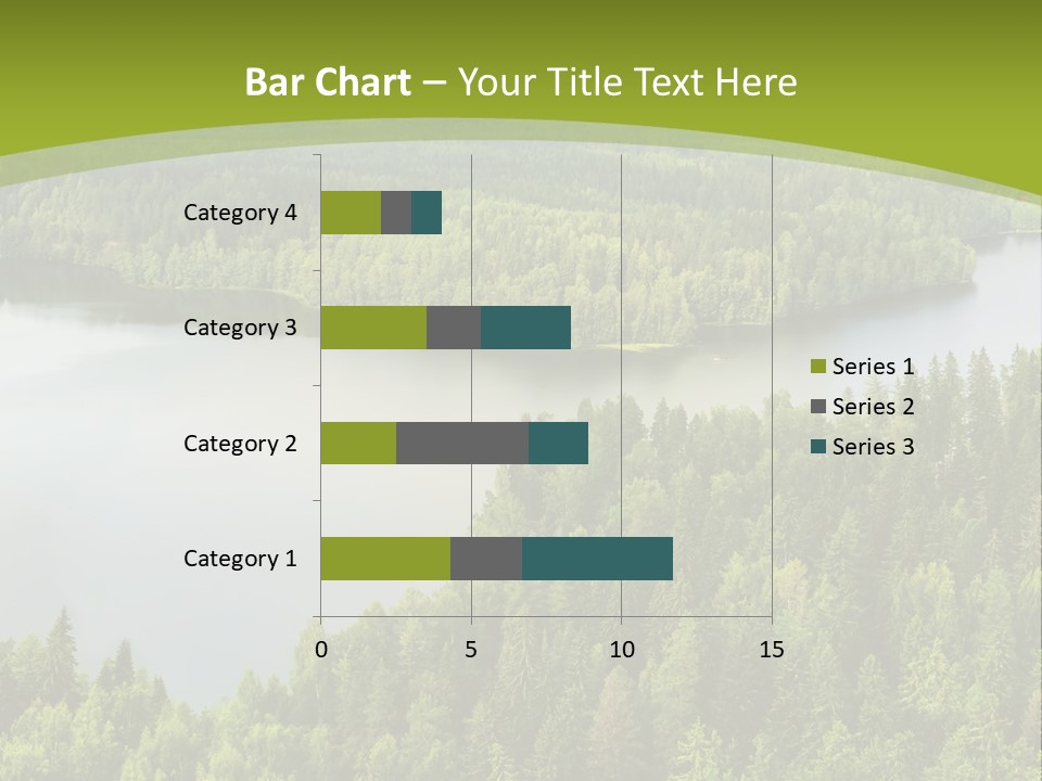 A Green Landscape With Trees And Water In The Background PowerPoint Template