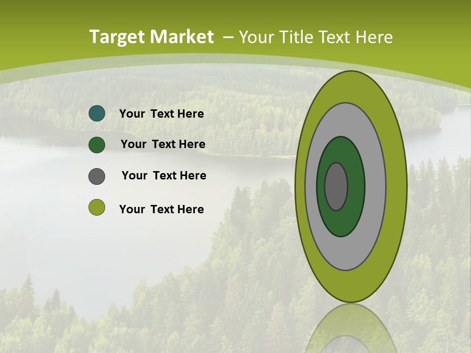 A Green Landscape With Trees And Water In The Background PowerPoint Template