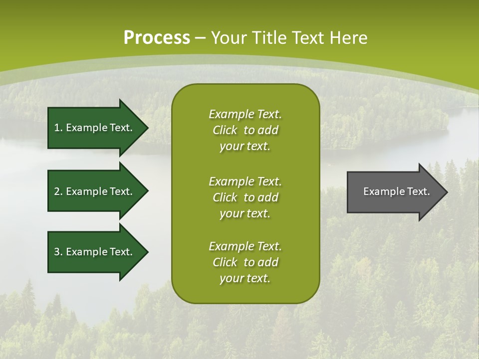A Green Landscape With Trees And Water In The Background PowerPoint Template