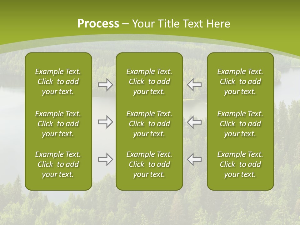 A Green Landscape With Trees And Water In The Background PowerPoint Template