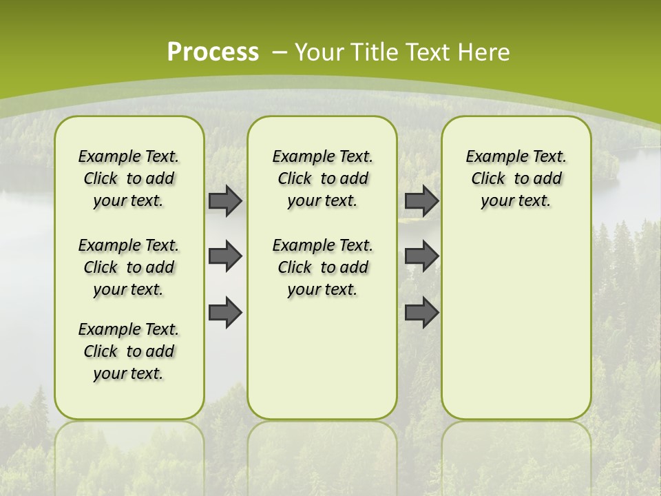A Green Landscape With Trees And Water In The Background PowerPoint Template