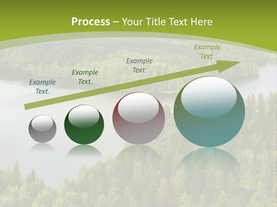 A Green Landscape With Trees And Water In The Background PowerPoint Template