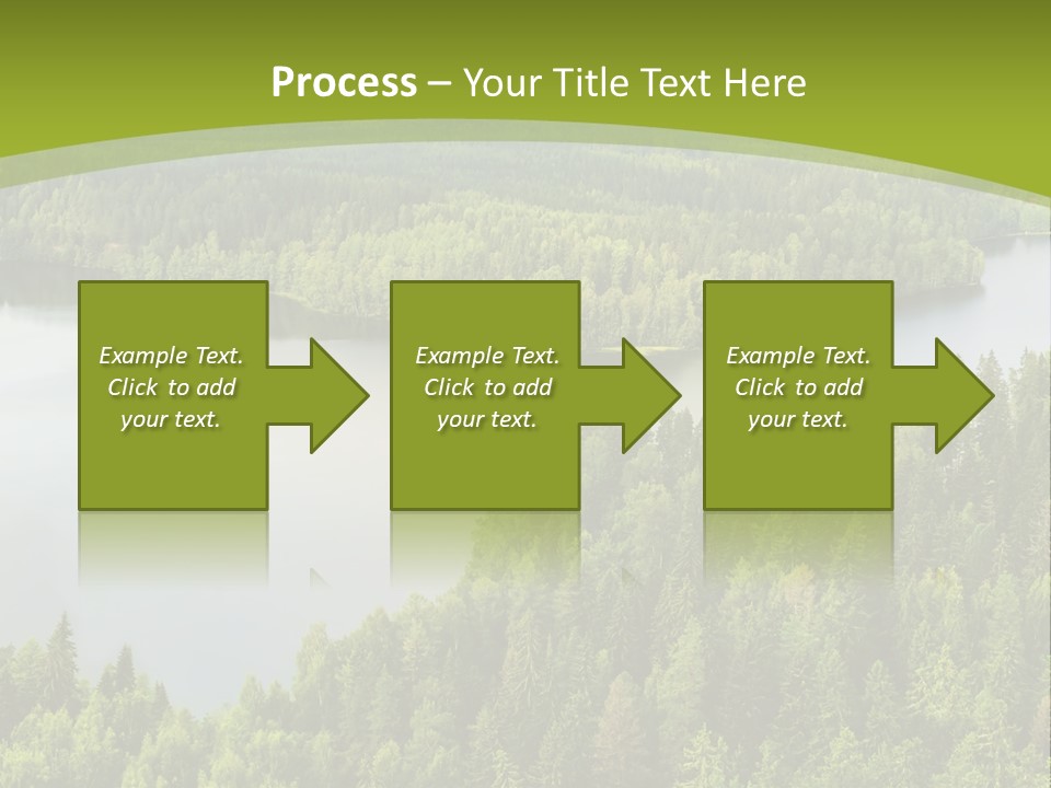 A Green Landscape With Trees And Water In The Background PowerPoint Template