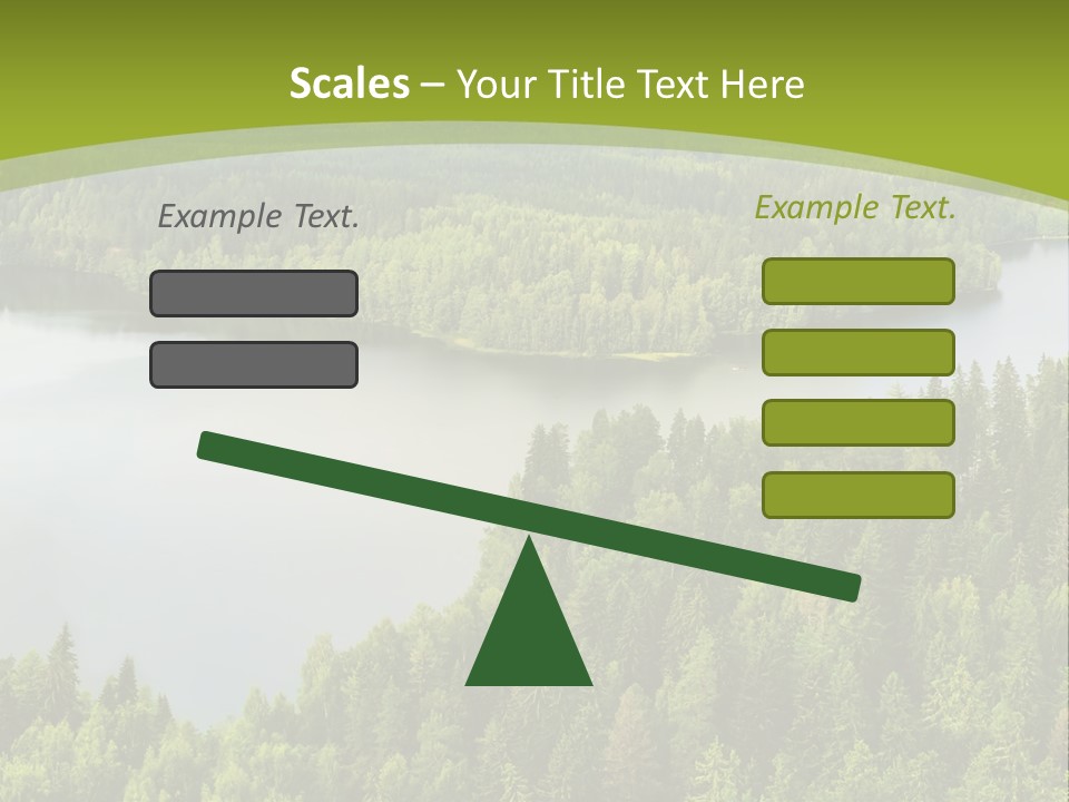A Green Landscape With Trees And Water In The Background PowerPoint Template