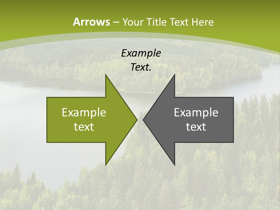 A Green Landscape With Trees And Water In The Background PowerPoint Template