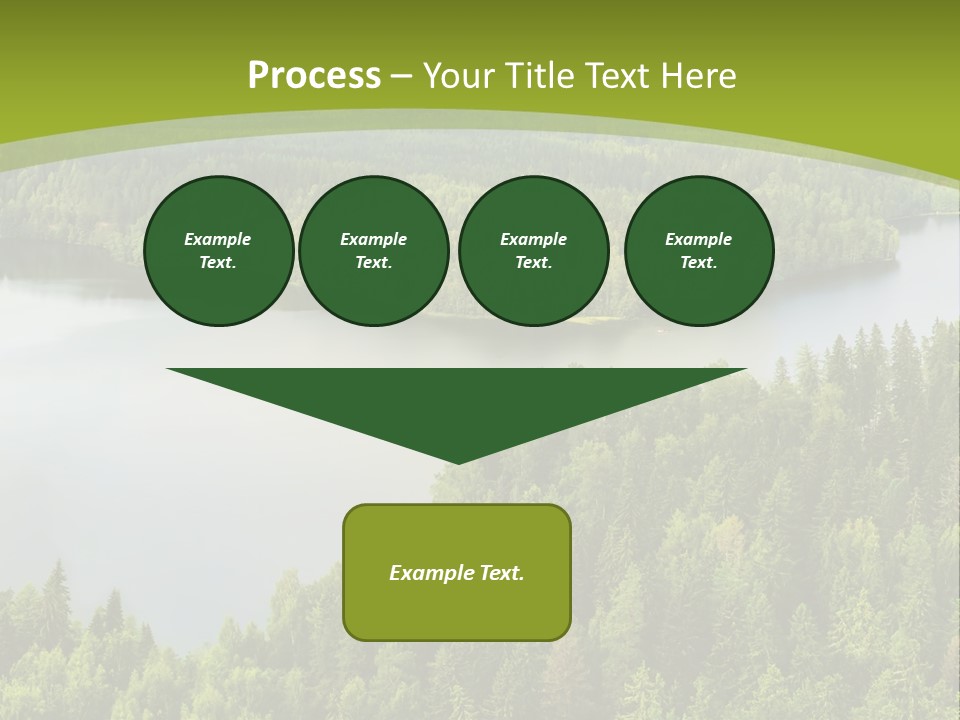A Green Landscape With Trees And Water In The Background PowerPoint Template