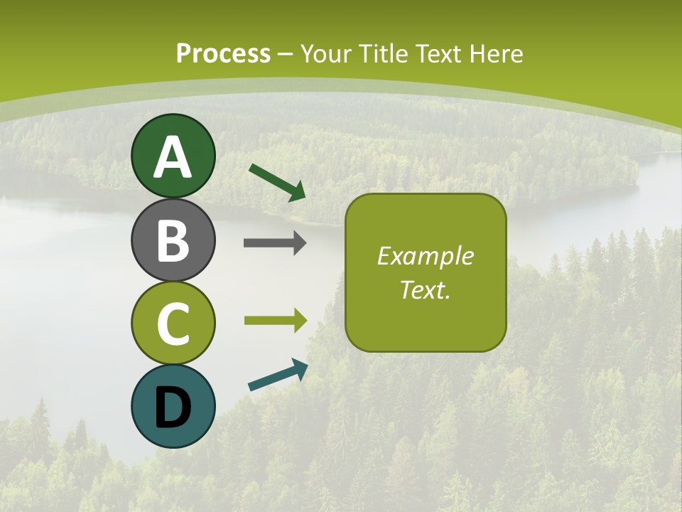 A Green Landscape With Trees And Water In The Background PowerPoint Template