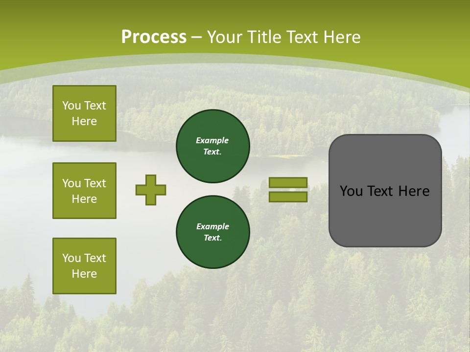 A Green Landscape With Trees And Water In The Background PowerPoint Template