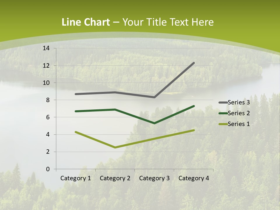 A Green Landscape With Trees And Water In The Background PowerPoint Template