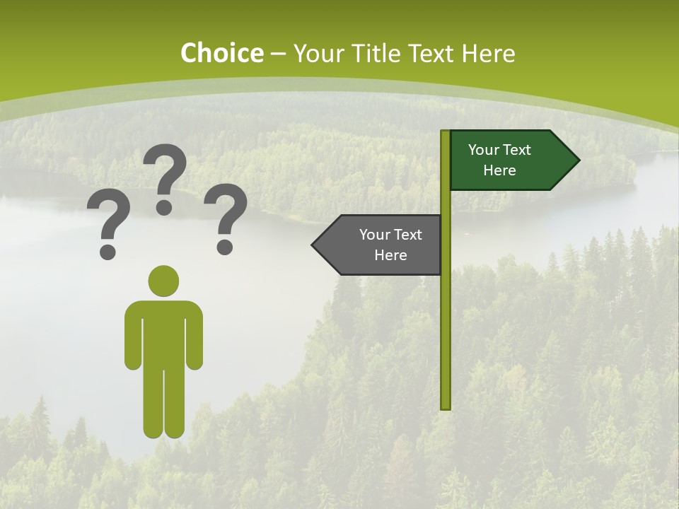 A Green Landscape With Trees And Water In The Background PowerPoint Template