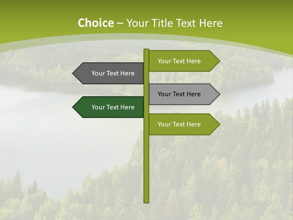 A Green Landscape With Trees And Water In The Background PowerPoint Template