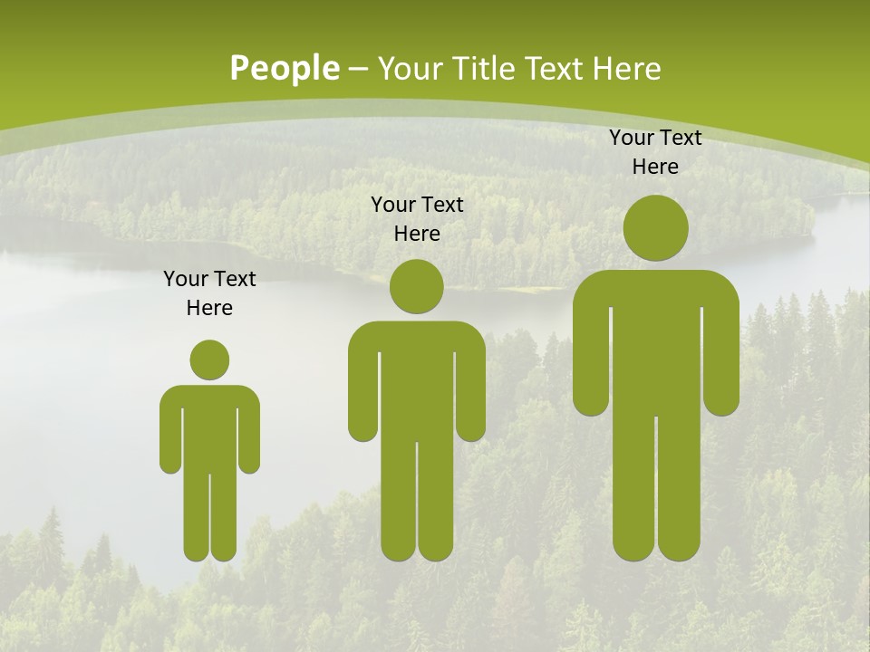 A Green Landscape With Trees And Water In The Background PowerPoint Template