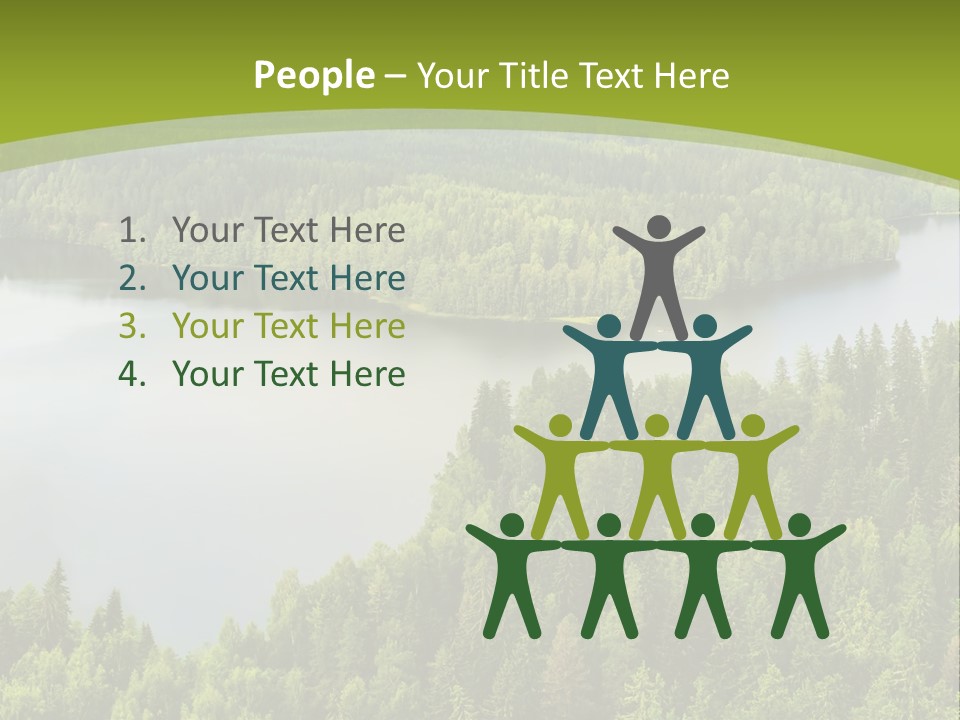 A Green Landscape With Trees And Water In The Background PowerPoint Template