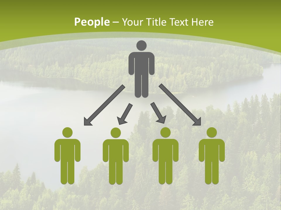 A Green Landscape With Trees And Water In The Background PowerPoint Template