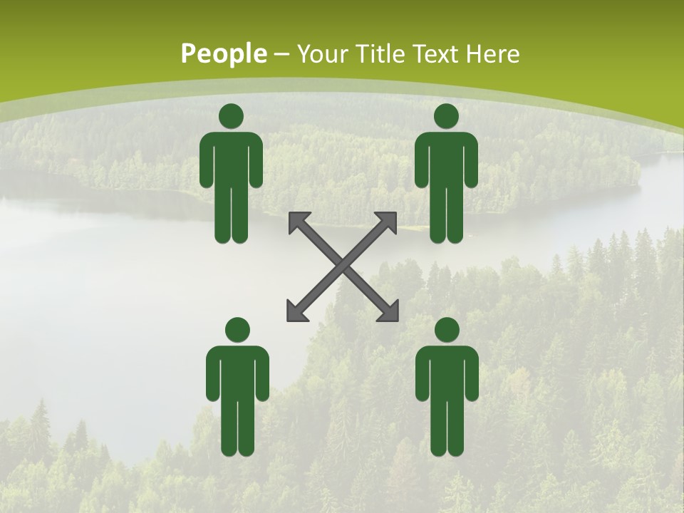 A Green Landscape With Trees And Water In The Background PowerPoint Template