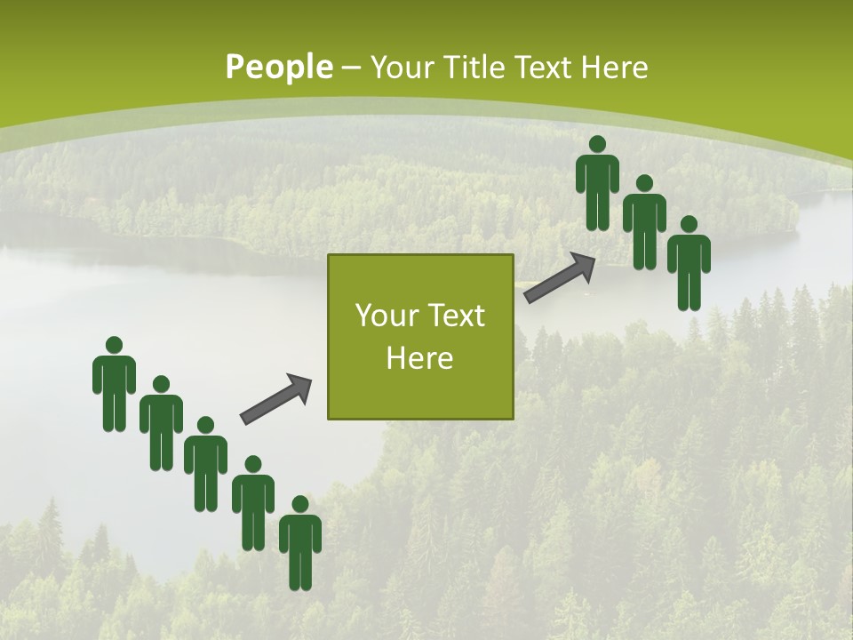 A Green Landscape With Trees And Water In The Background PowerPoint Template