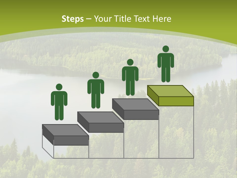 A Green Landscape With Trees And Water In The Background PowerPoint Template