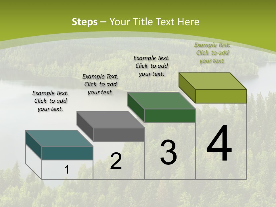 A Green Landscape With Trees And Water In The Background PowerPoint Template