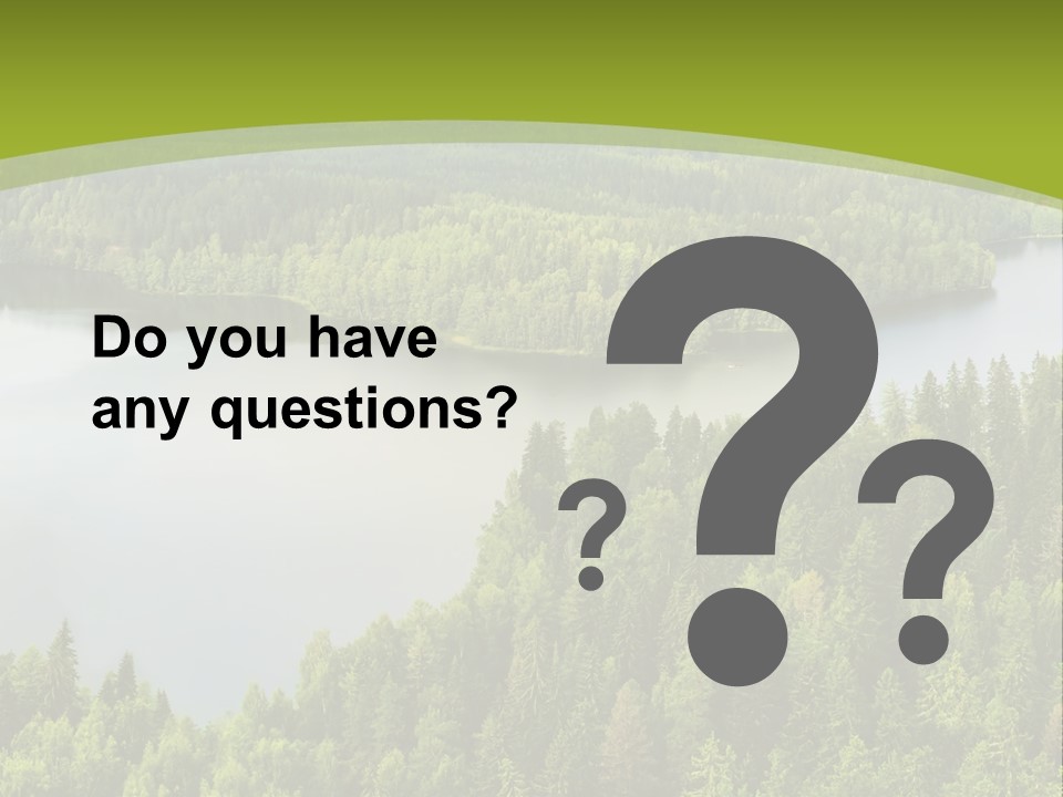 A Green Landscape With Trees And Water In The Background PowerPoint Template