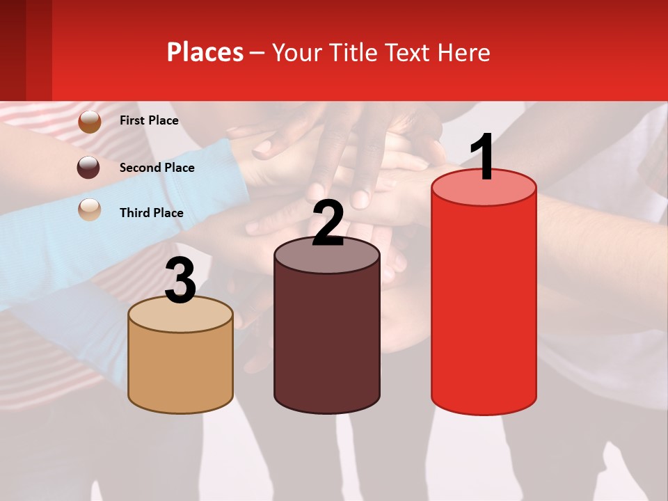 A Group Of People Putting Their Hands Together PowerPoint Template