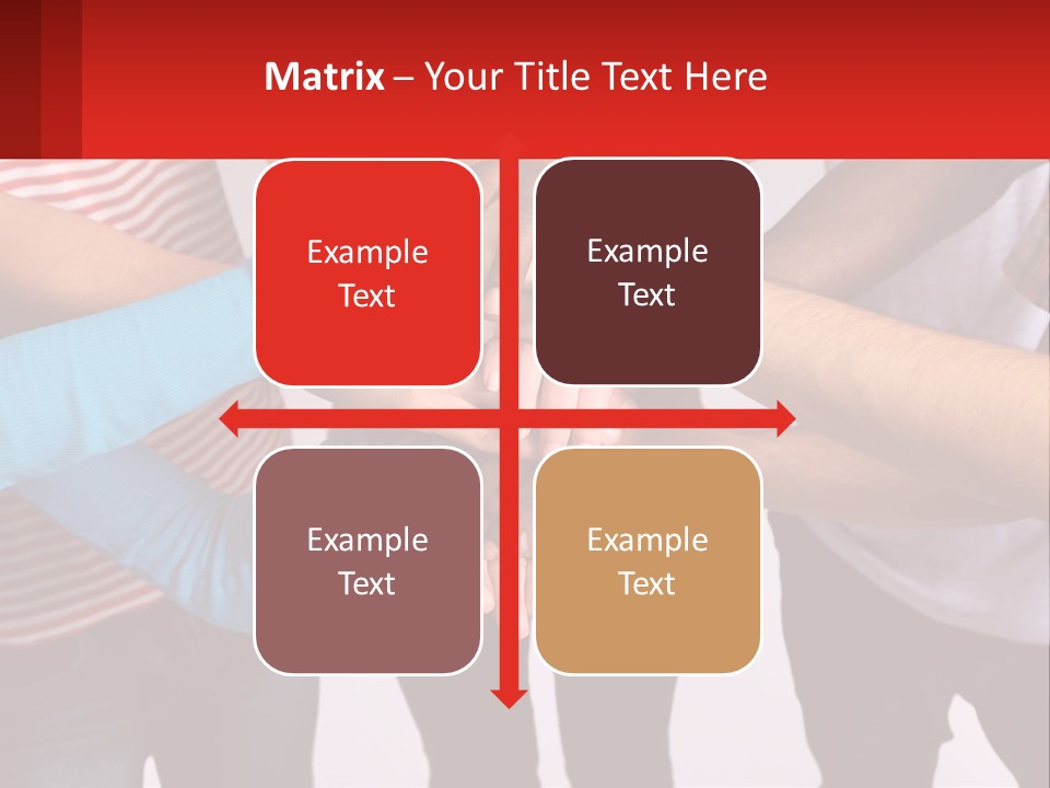 A Group Of People Putting Their Hands Together PowerPoint Template