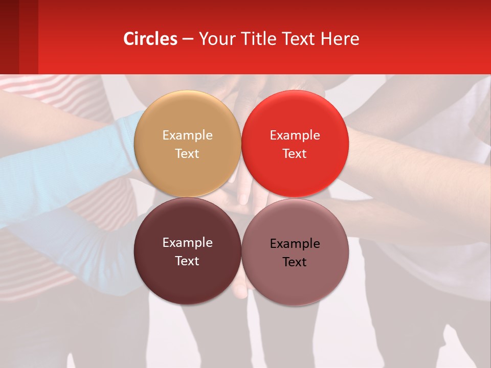 A Group Of People Putting Their Hands Together PowerPoint Template