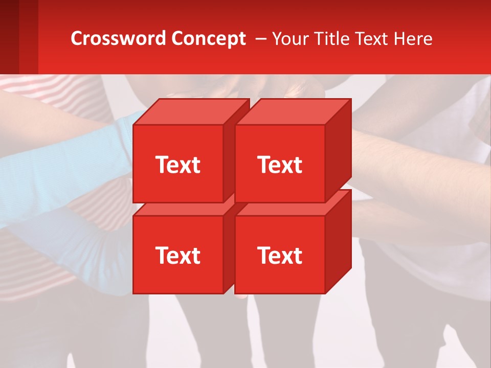 A Group Of People Putting Their Hands Together PowerPoint Template