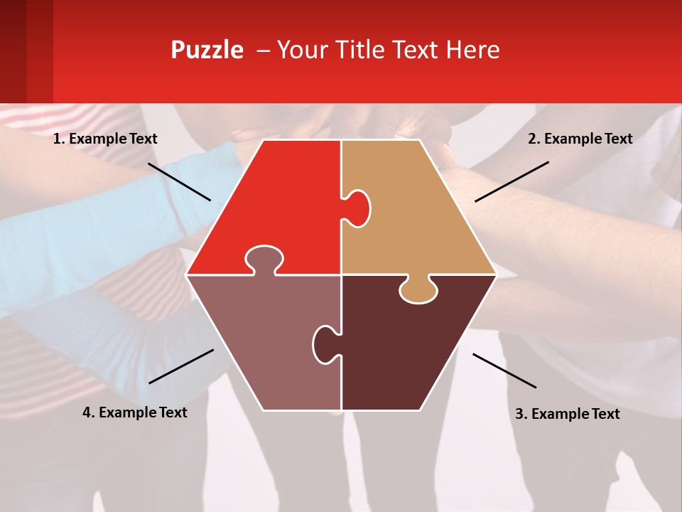 A Group Of People Putting Their Hands Together PowerPoint Template