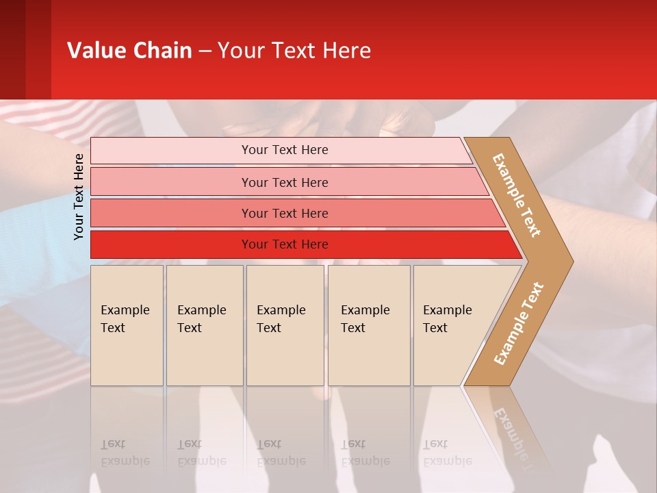 A Group Of People Putting Their Hands Together PowerPoint Template