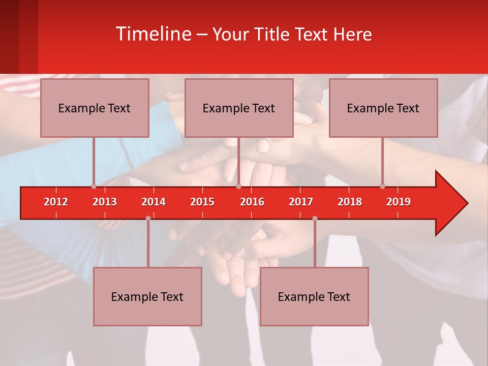 A Group Of People Putting Their Hands Together PowerPoint Template