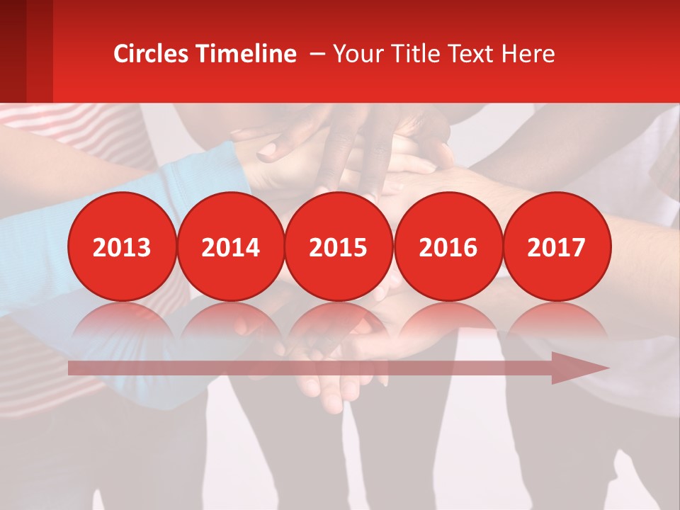 A Group Of People Putting Their Hands Together PowerPoint Template