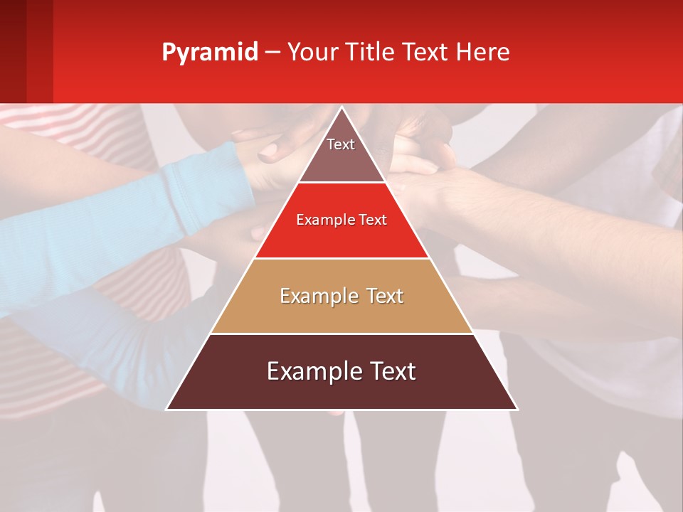 A Group Of People Putting Their Hands Together PowerPoint Template