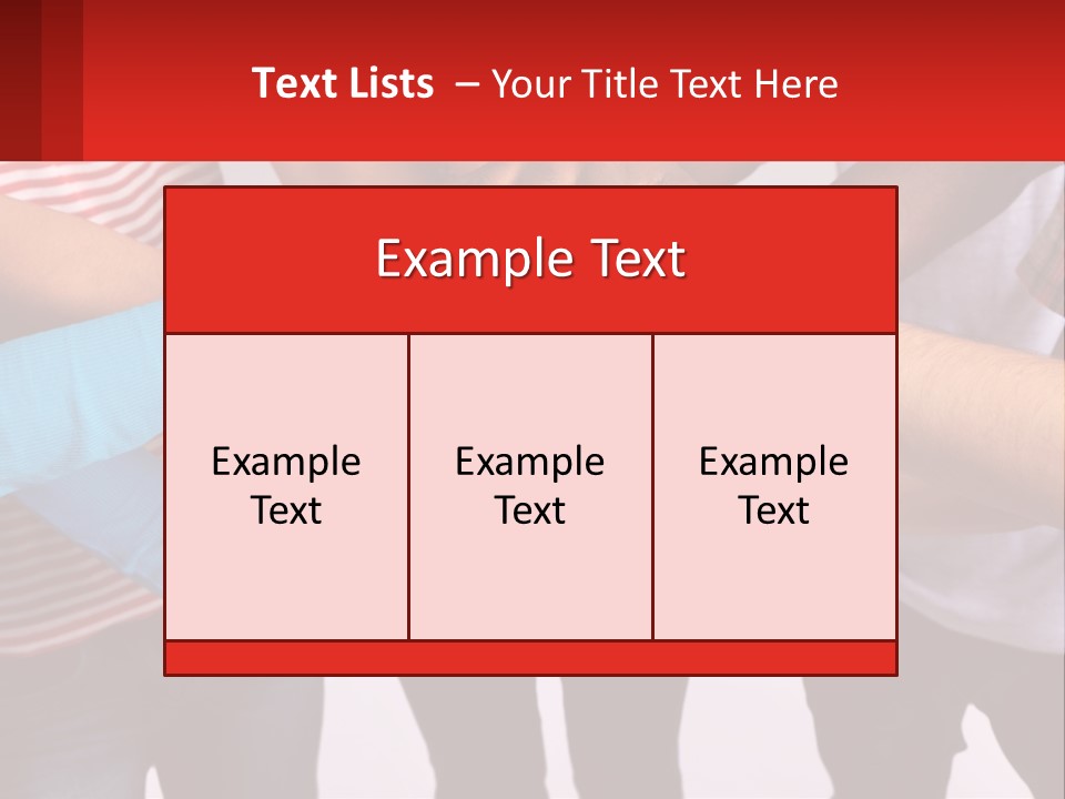 A Group Of People Putting Their Hands Together PowerPoint Template