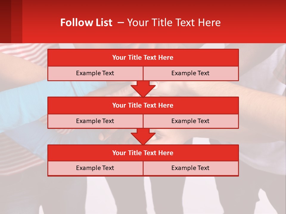 A Group Of People Putting Their Hands Together PowerPoint Template