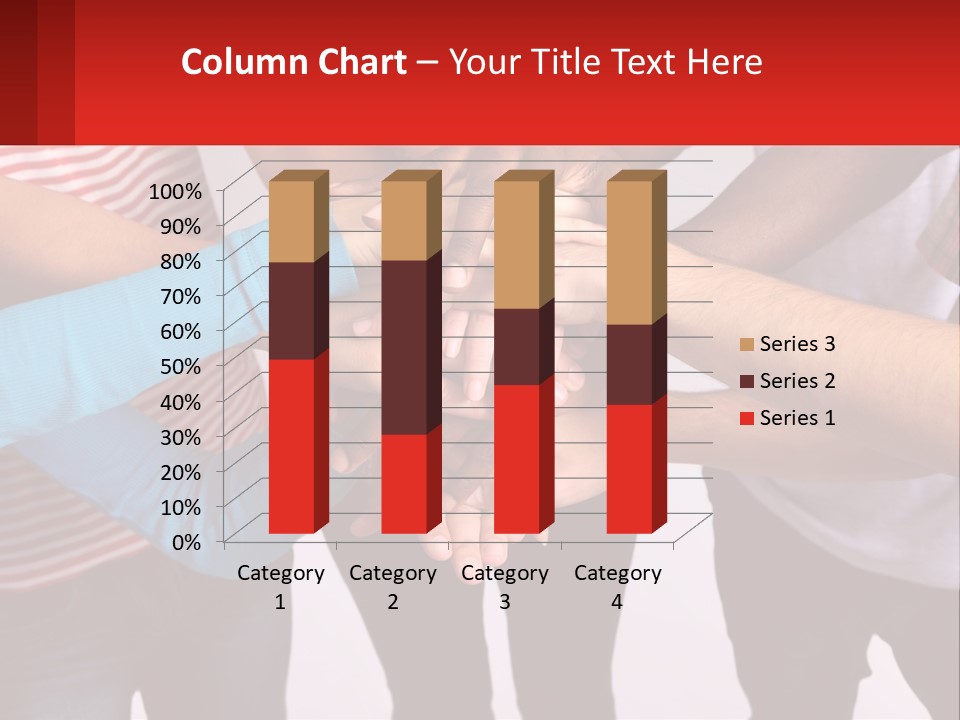 A Group Of People Putting Their Hands Together PowerPoint Template