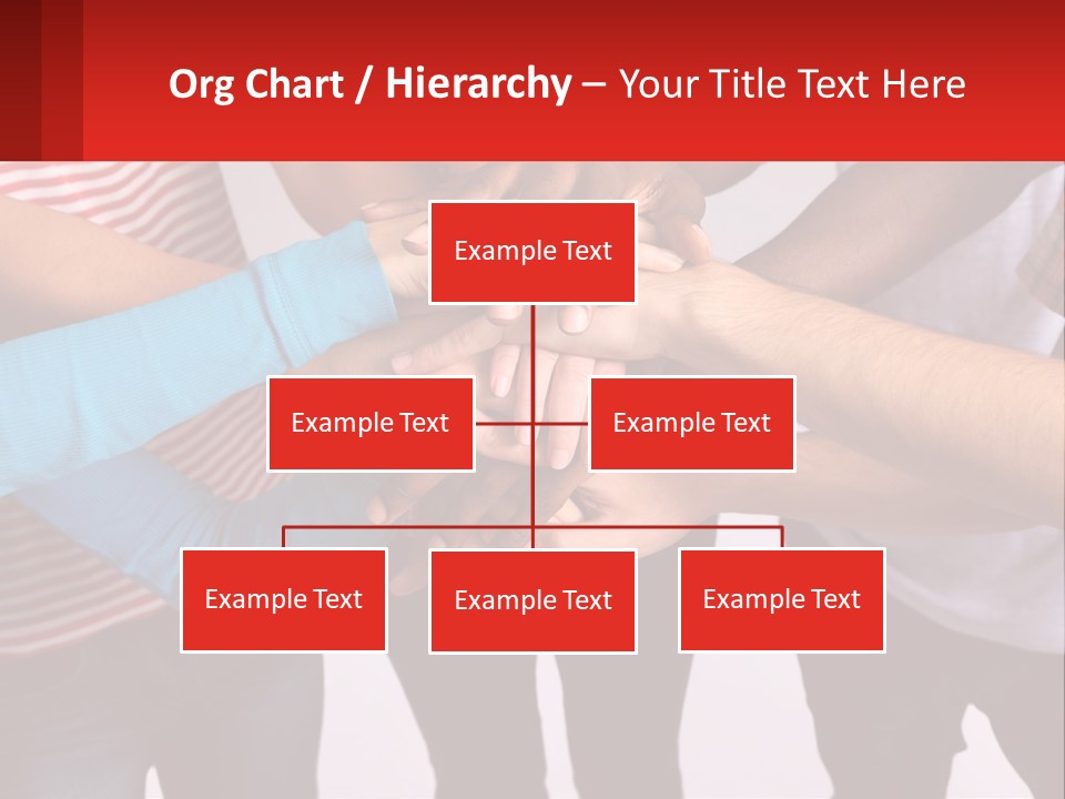 A Group Of People Putting Their Hands Together PowerPoint Template