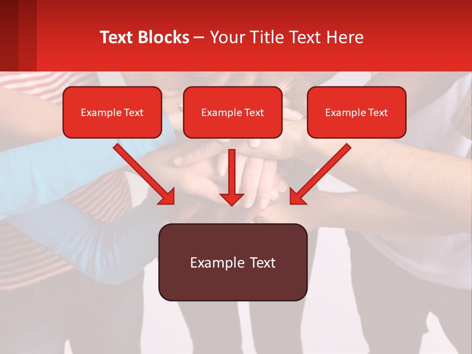 A Group Of People Putting Their Hands Together PowerPoint Template