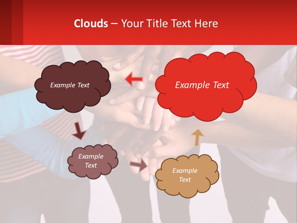 A Group Of People Putting Their Hands Together PowerPoint Template