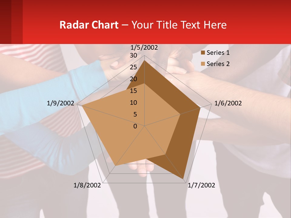 A Group Of People Putting Their Hands Together PowerPoint Template