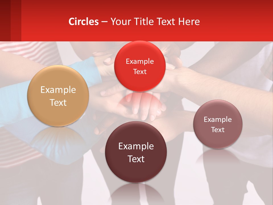 A Group Of People Putting Their Hands Together PowerPoint Template