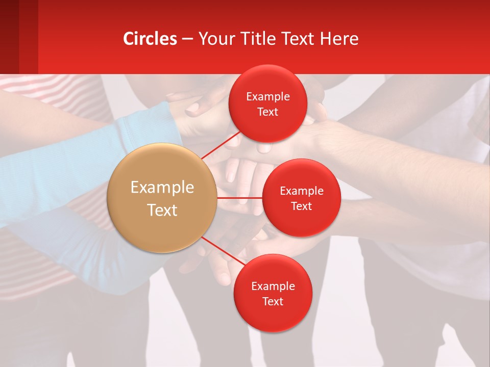 A Group Of People Putting Their Hands Together PowerPoint Template