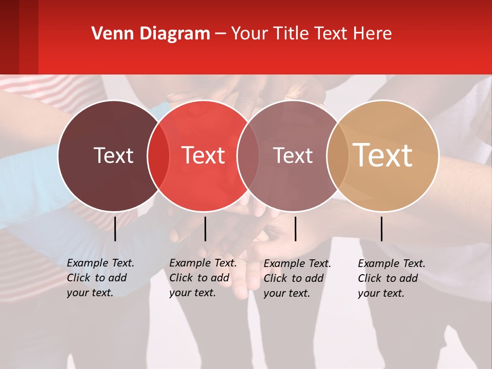 A Group Of People Putting Their Hands Together PowerPoint Template